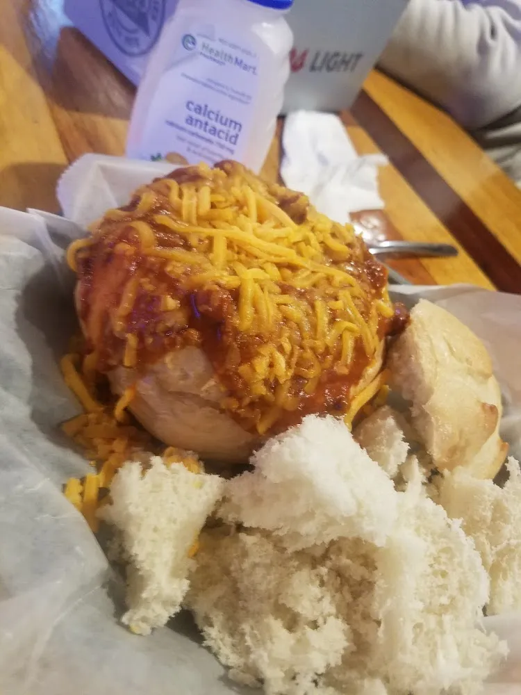 Bread Bowl of Chili Topped with Cheese